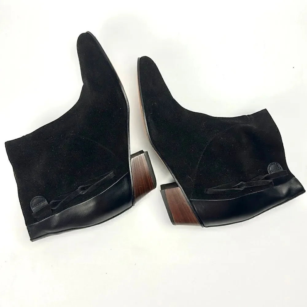 NWOB NEW Golden Goose MILK Black Suede Leather Ankle Cowboy Booties EUR 38 US 8